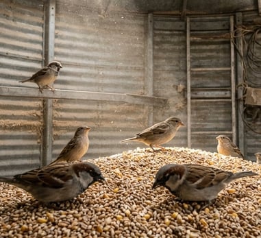 house sparrows